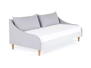 Кровать Rili 90х190 бело-серого цвета