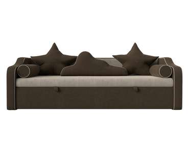Прямой диван-кровать Рико коричневого цвета
