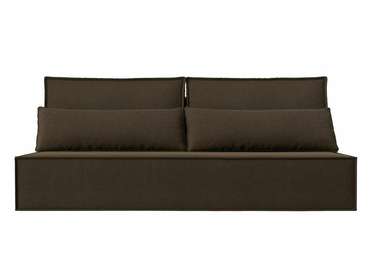 Прямой диван-кровать Фабио темно-коричневого цвета