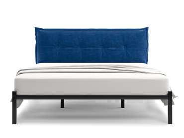 Кровать Лофт Cedrino 180х200 темно-синего цвета без подъемного механизма
