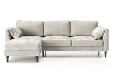 Угловой диван-кровать Грейс с оттоманкой белого цвета