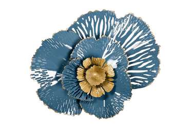  Декор настенный Цветок золотисто-голубого цвета