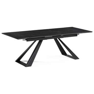 Раздвижной обеденный стол Геральд черного цвета