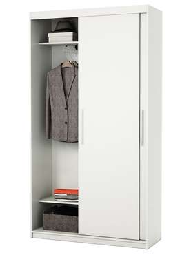 Шкаф-купе платяной Эконом 120 белого цвета