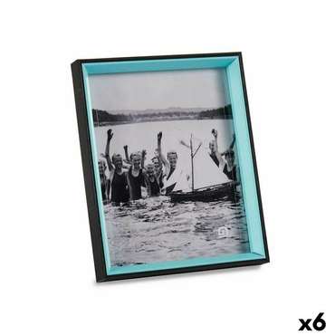 Фоторамка Стеклянный Чёрный Синий Деревянный MDF (6 штук) (3 x 27 x 22 cm)