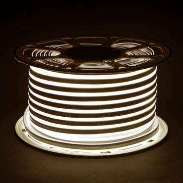 Светодиодный гибкий неон 220 В 9.6 Вт/м 120 Led/м 2835 IP67, односторонний дневной белый 4200 K, 50 м Гибкий неон 220V 9,6W 120Led 2835 IP67 односторонний дневной белый, 50 м