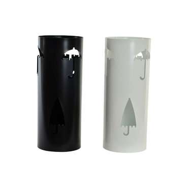 Корзина для зонтов DKD Home Decor 19 x 47 cm Белый Чёрный Сталь Зонт 19 x 19 x 47 cm (2 штук)