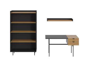 Комплект мебели для гостиной Look 22 черно-бежевого цвета