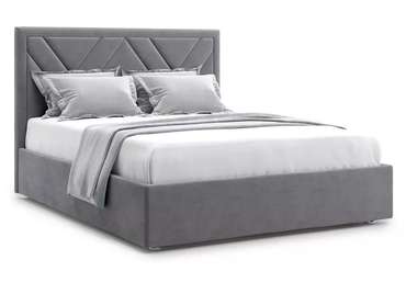 Кровать Premium Milana 2 140х200 серого цвета с подъемным механизмом