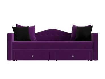 Прямой диван-кровать Дориан фиолетового цвета