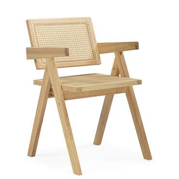 Стул Rattan wood бежевого цвета