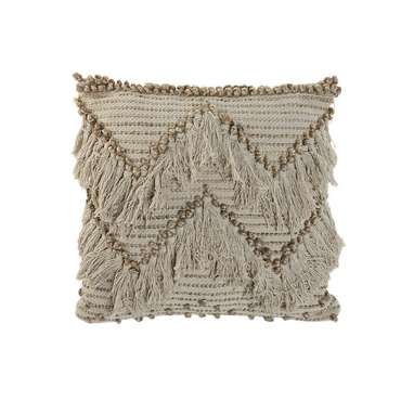 Подушка Boho 45х45 бежевого цвета