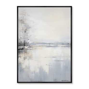 Репродукция картины Landscape collection, Winter lake, No 1, 2024г.