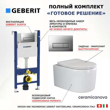 Комплект 3 в 1 инсталляция Duofix