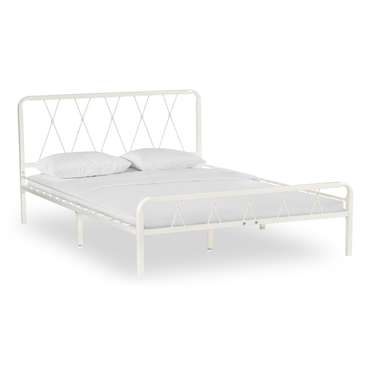 Кровать с основанием Иоханна 140х200 белого цвета