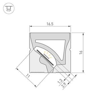 Профиль для ленты WPH 059570 (силикон)