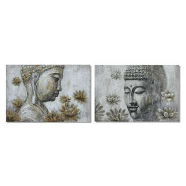 Картина 120 x 2,8 x 80 cm Будда Восточный (2 штук)