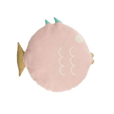 Подушка Delmare в форме рыбы розового цвета