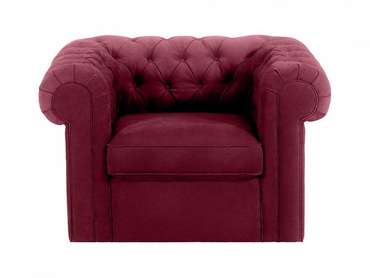 Кресло Chesterfield бордового цвета 