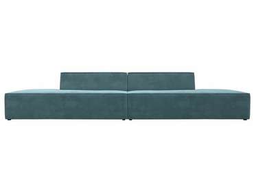 Прямой модульный диван Монс Лофт бирюзового цвета