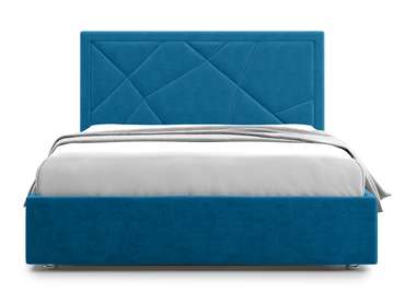 Кровать Premium Milana 3 160х200 синего цвета с подъемным механизмом