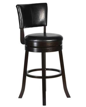 Вращающийся полубарный стул John Counter черного цвета 