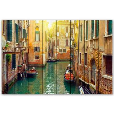 Картина на дереве Каналы Венеции 40х60 см