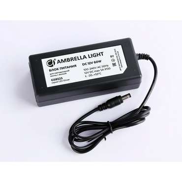Блок питания для светодиодной ленты с вилкой Ambrella LED Driver 12V 60W GS8525