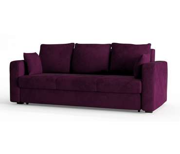 Диван-кровать Риквир в обивке из велюра фиолетового цвета