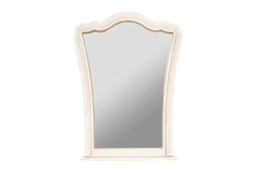 Зеркало к туалетному столу Трио белого цвета с золотой платиной