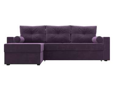 Угловой диван-кровать Верона сиреневого цвета левый угол