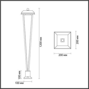 Столб Odeon Light BEARITZ 6655/12GA
