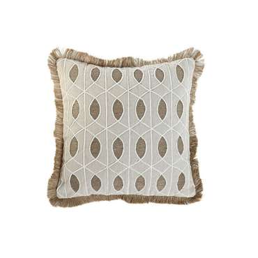 Подушка Boho 45х45 бело-бежевого цвета