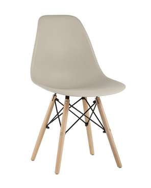 Стул Dsw Eames бежевого цвета