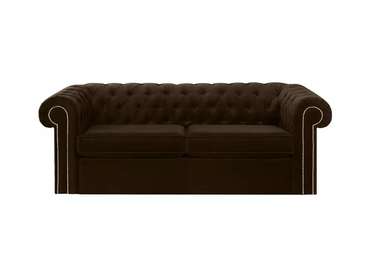 Диван-кровать Chesterfield темно-коричневого цвета