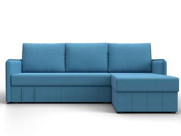 Угловой диван-кровать Слим голубого цвета правый угол