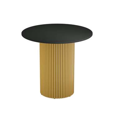 Обеденный стол Trubis Wood L 80 черно-золотого цвета