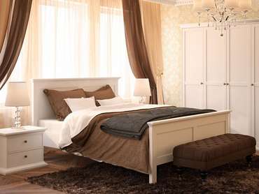Кровать Reina 160х200 белого цвета