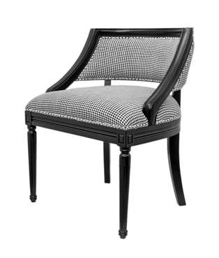 Кресло Charlie черно-белого цвета