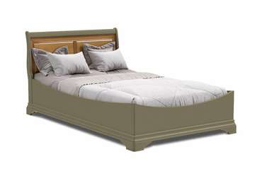 Кровать Оливия 120х200 коричнево-зеленого цвета без основания