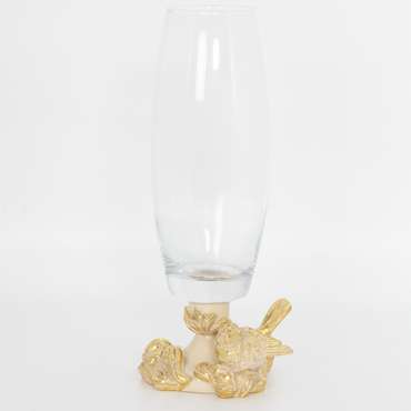Сувенирная ваза Белла кремово-золотого цвета