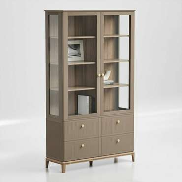 Книжный шкаф Crystal CR179 бежевого цвета