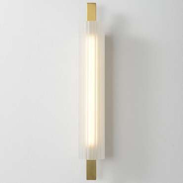 Настенный светильник TUNNEL AP10 LED BRASS (стекло, цвет белый)