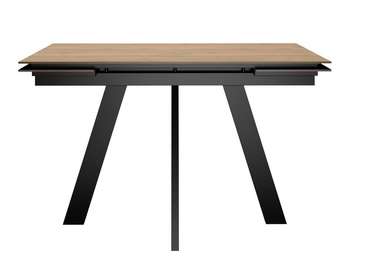 Раздвижной обеденный стол DikLine DM140 черно-бежевого цвета