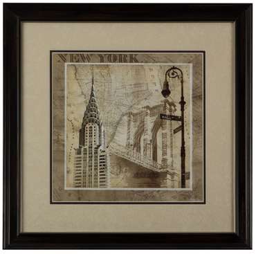 Постер с паспарту в раме "New York Serenade"