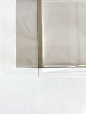 Стеллаж "Olivia" белый с бронзовым стеклом (2200х1100х300)