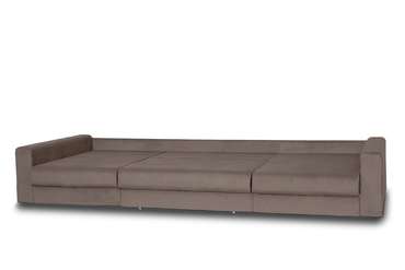 Угловой диван-кровать Модена коричневого цвета