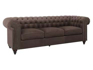 Диван Chester Classic коричневого цвета с черными ножками
