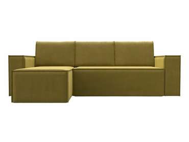 Угловой диван-кровать Куба желтого цвета левый угол