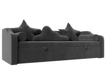 Детский диван-кровать Рико серого цвета